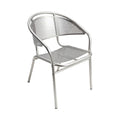 Modern Lightweight Metal Patio Chair with Perforated Design